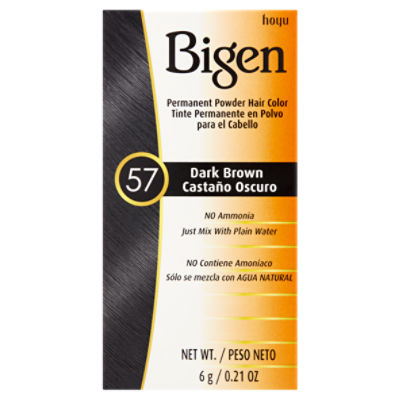 Hoyu Bigen 57 Dark Brown Permanent Powder Hair Color, 0.21 oz