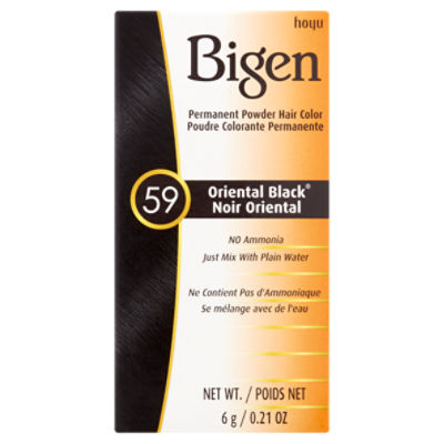 Hoyu Bigen 59 Oriental Black Permanent Powder Hair Color, 0.21 oz