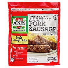 Jones Dairy Farm Golden Brown All Natural Pork Sausage Links, 20 oz, 20 Ounce