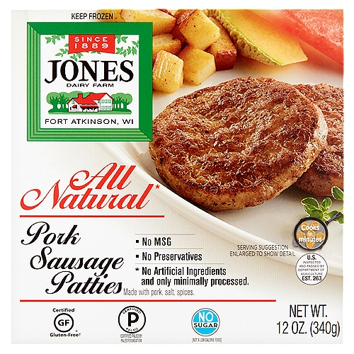 Jones Dairy Farm All Natural Pork Sausage Patties, 12 oz