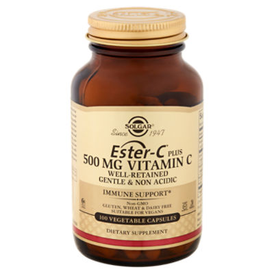 Solgar Ester-C Plus Vitamin C Dietary Supplement, 500 mg, 100 count