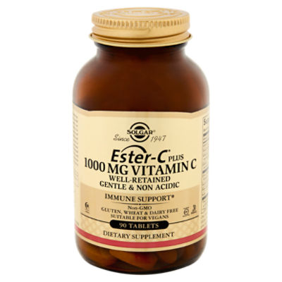 Solgar Ester-C Plus Vitamin C Dietary Supplement, 1000 mg, 90 count