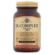 Solgar B-Complex ''50'', Dietary Supplement, 100 Each