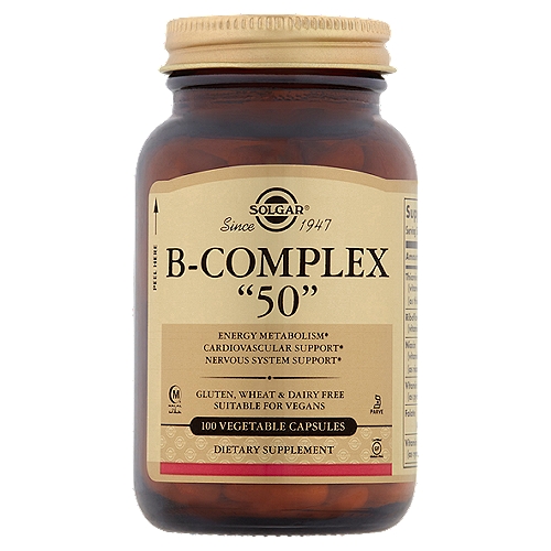 Solgar B-Complex ''50'' Dietary Supplement, 100 count