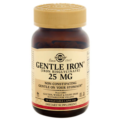 Solgar Gentle Iron Dietary Supplement, 25 mg, 90 count