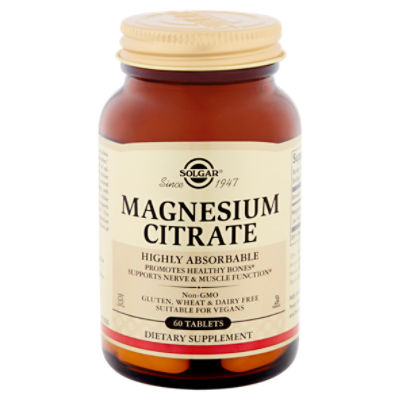 Solgar Magnesium Citrate Dietary Supplement, 60 count