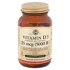 Solgar Vitamin D3 5000IU Veg Caps, 120 each
