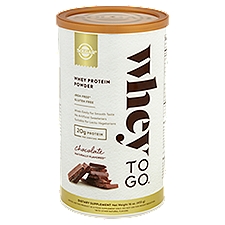 Solgar Whey to Go Chocolate Whey Protein Powder, Dietary Supplement, 16 Ounce
