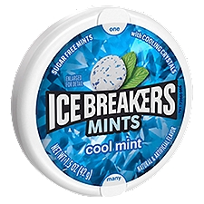 ICE BREAKERS, Coolmint Sugar Free Breath Mints, 1.5 oz, 1.5 Ounce