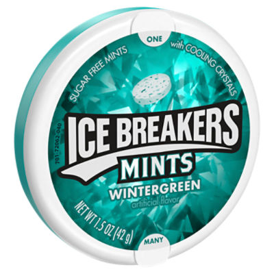 ICE BREAKERS Wintergreen Sugar Free Mints Tin, 1.5 oz