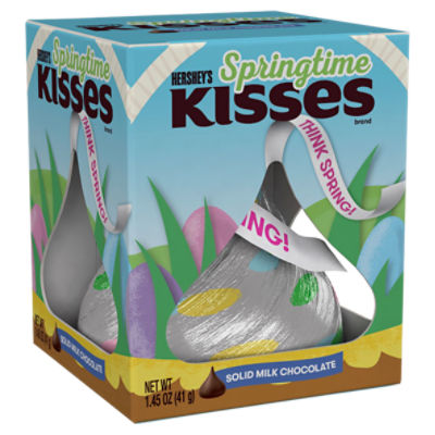 HERSHEY'S KISSES Solid Milk Chocolate Candy, Easter, 1.45 oz, Gift Box