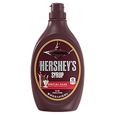 HERSHEY'S SPECIAL DARK Chocolate Syrup, Gluten Free, Fat Free, 22 oz, Bottle