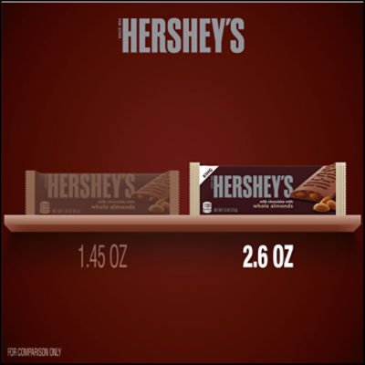 Hershey's King Milk Chocolate with Whole Almonds, 2.6 oz