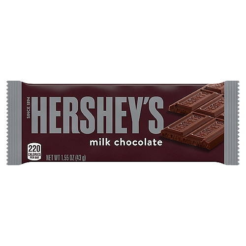 There's happy, and then there's Hershey's Happy. Made of delicious, gluten-free chocolate, this Hershey's Milk Chocolate Bar makes life delicious.