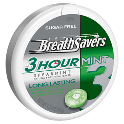 BREATH SAVERS Spearmint Flavored Sugar Free Breath Mints Tin, 1.27 oz