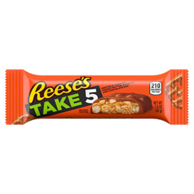 REESE'S TAKE 5 Pretzel, Peanut and Chocolate Candy Bar, 1.5 oz, 1.5 Ounce