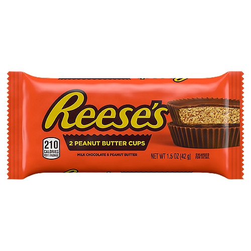 Snack with an American classic! The perfect combination of chocolate and peanut butter, Reese's Peanut Butter Cups are the perfect companion for movies, sports, and parties.