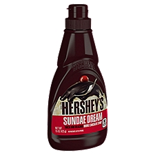 HERSHEY'S Sundae Dream Double Chocolate Syrup, Dessert, 15 oz, Bottle