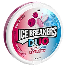 ICE BREAKERS DUO Raspberry Flavored Sugar Free Mints, 1.3 oz, Tin