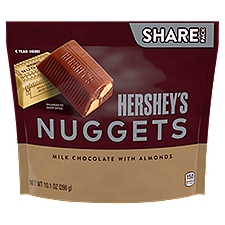 HERSHEY'S NUGGETS Milk Chocolate Almond Candy, Individually Wrapped, 10.1 oz, Bag