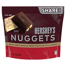 HERSHEY'S NUGGETS Special Dark Chocolate with Almonds Candy, Share Pack, 10.1 oz, Bag