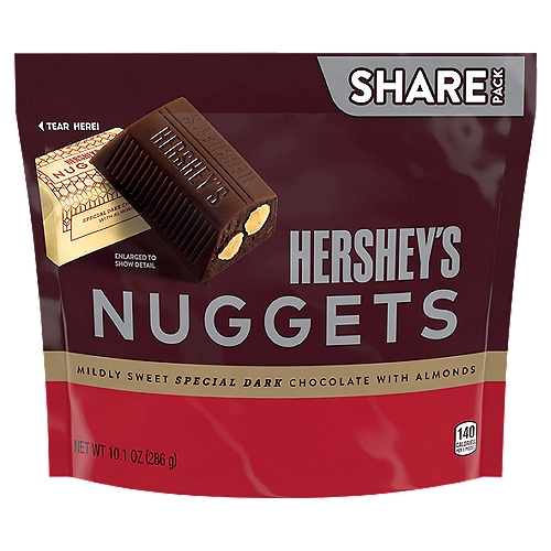 HERSHEY'S NUGGETS SPECIAL DARK Chocolate with Almonds Candy Share Pack, 10.1 oz