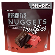 HERSHEY'S NUGGETS Dark Chocolate Truffles Candy, Individually Wrapped, 7.7 oz, Share Pack