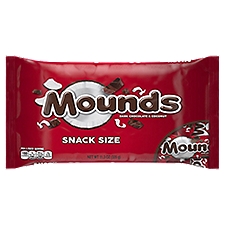 MOUNDS Dark Chocolate and Coconut Snack Size Candy Bars, Halloween, 11.3 oz, 11.3 Ounce