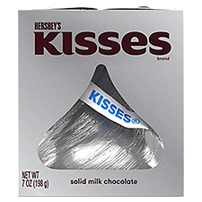 HERSHEY'S KISSES Solid Milk Chocolate Valentine's Day Candy Gift Box, 7 oz, 7 Ounce