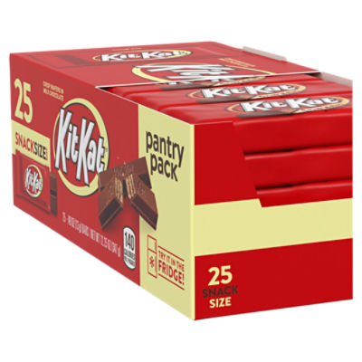 KIT KAT® Milk Chocolate Snack Size Wafer Candy, Individually Wrapped, 12.25  oz, Pantry Pack (25