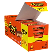 REESE'S Milk Chocolate Peanut Butter Cups Snack Size Candy, Gluten Free, Individually Wrapped, 13.75 oz, Pantry Pack (25 Pieces)