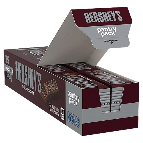 HERSHEY'S Milk Chocolate Snack Size, Candy Bars, 11.25 oz
