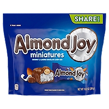 Almond Joy Miniatures Coconut & Almond Chocolate Candy Bar Share Pack, 10.2 oz