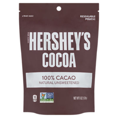 Hershey's Cocoa Natural Unsweetened 100% Cacao, 6 oz