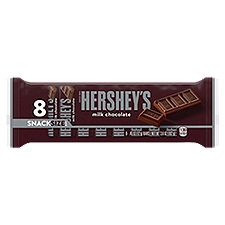 HERSHEY'S Milk Chocolate Snack Size Candy Bars, Bulk, 3.6 oz, Pack (8 ct)