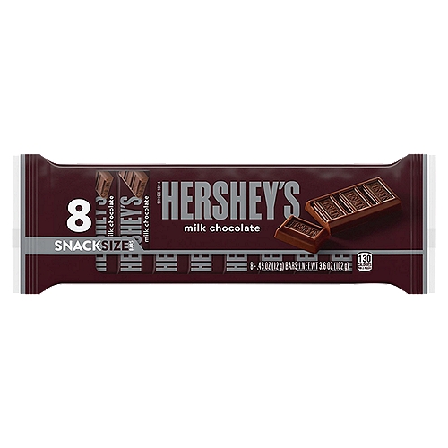 Hershey's Milk Chocolate Snack Size Bars, .45 oz, 8 count