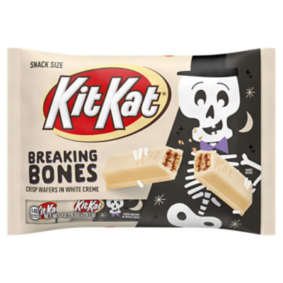 KIT KAT® Breaking Bones White Creme Wafer Snack Size, Halloween Candy Bag, 10.29 oz