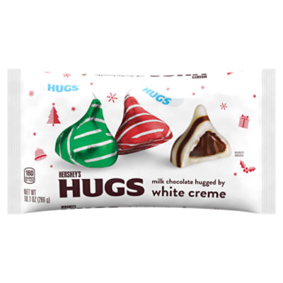 HERSHEY'S HUGS Milk Chocolate Hugged by White Creme Christmas Candy Bag ...