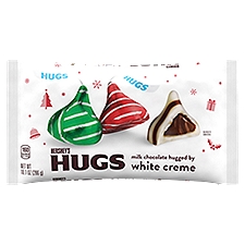 HERSHEY'S HUGS Milk Chocolate Hugged by White Creme Christmas Candy Bag, 10.1 oz, 10.1 Ounce