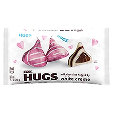 HERSHEY'S HUGS Milk Chocolate and White Creme Valentine's Day Candy Bag, 10.1 oz, 10.1 Ounce