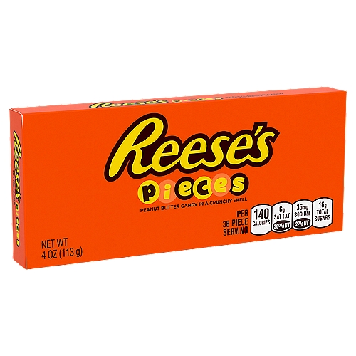 REESE'S PIECES Peanut Butter Candy Box, 4 oz