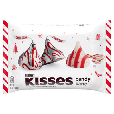 Hershey's Kisses Mint Candy with Stripes & Candy Bits, 16 oz