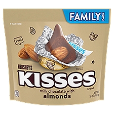 Hershey's Kisses Milk Chocolate with Almonds Family Pack, 16 oz