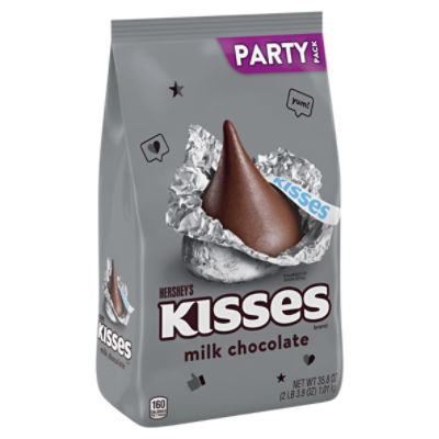 HERSHEY'S KISSES Milk Chocolate Candy Party Pack, 35.8 oz