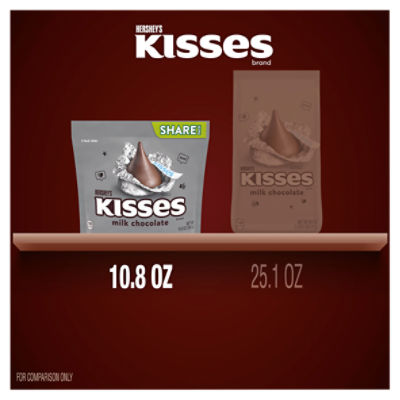 HERSHEY'S KISSES Milk Chocolate Candy Share Pack, 10.8 oz