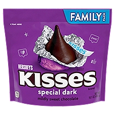 Hershey's Kisses Special Dark Mildly Sweet Chocolate Family Pack, 16.1 oz, 16.1 Ounce