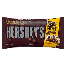 HERSHEY'S Semi Sweet Chocolate Baking Chips, Gluten Free, 12 oz, Bag, 12 Ounce