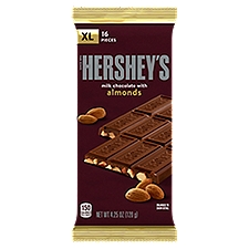 HERSHEY'S Milk Chocolate with Almonds Candy, Bulk Chocolate Candy, 4.25 oz, Bar
