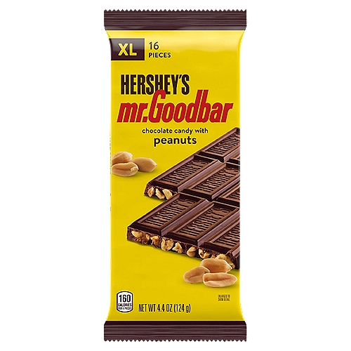 HERSHEY'S MR. GOODBAR Chocolate and Peanut XL Candy, 4.4 oz, Bar
