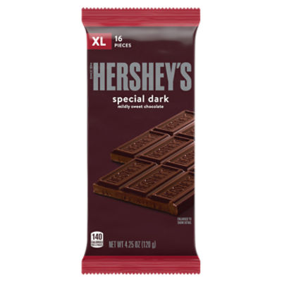 HERSHEY'S SPECIAL DARK Mildly Sweet Chocolate XL, Candy Bar, 4.25 oz, 4.25 Ounce